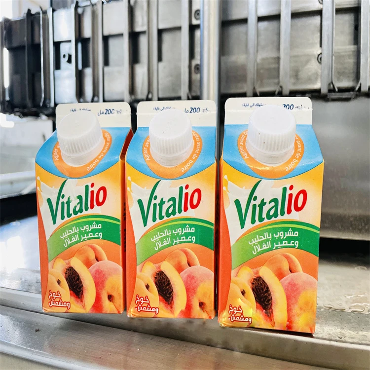 Factory Price Aseptic Juice Paper Box Machine Gable Top Aseptic Paper Water Packaging 750ml Milk Carton Bottle