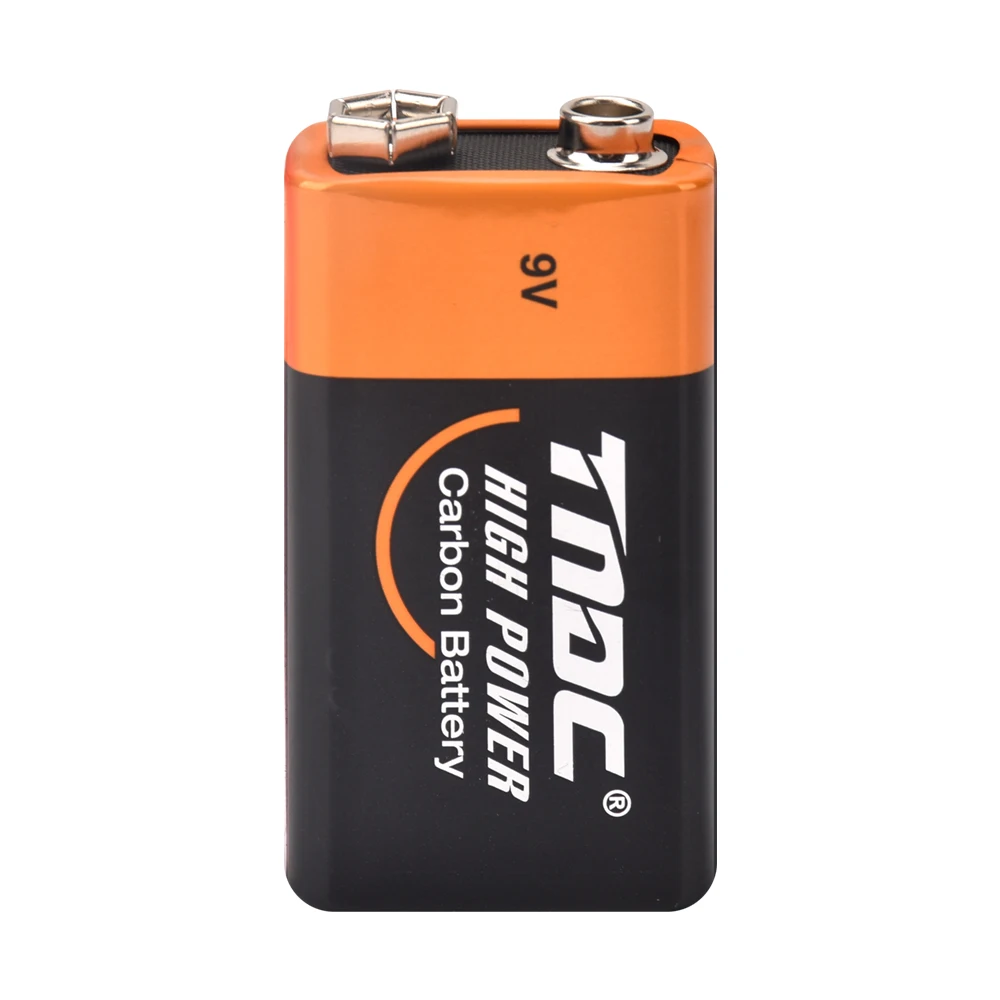 Factory Supply 9V 6F22 Carbon Zinc Battery Non-Rechargeable for Remote Control Cylindrical Pattern Rohs Kc Msd