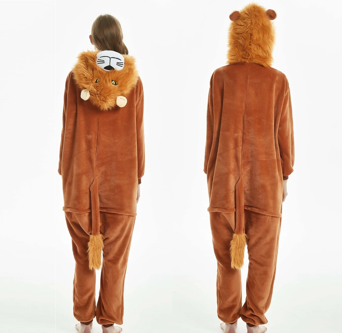 IN-STOCKED Retail Wholesale Animal Onesies  Christmas Pajamas Flannel Cartoon Costume Lion Adults Pajamas Manufacturers