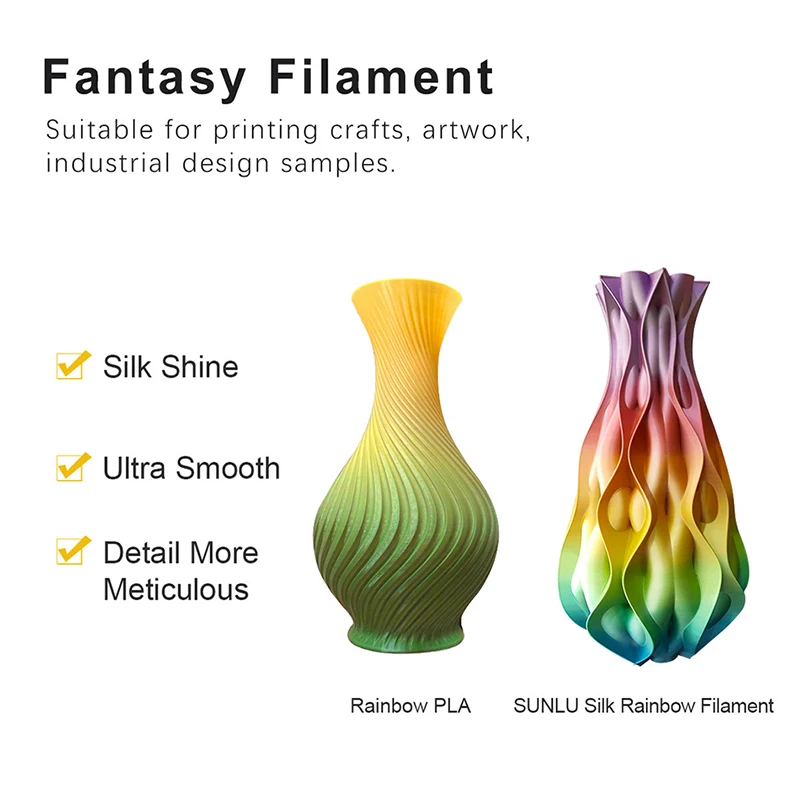 Наполнитель eSUN SGS ROHS PLA Silk Rainbow для 3D-принтера 1 75