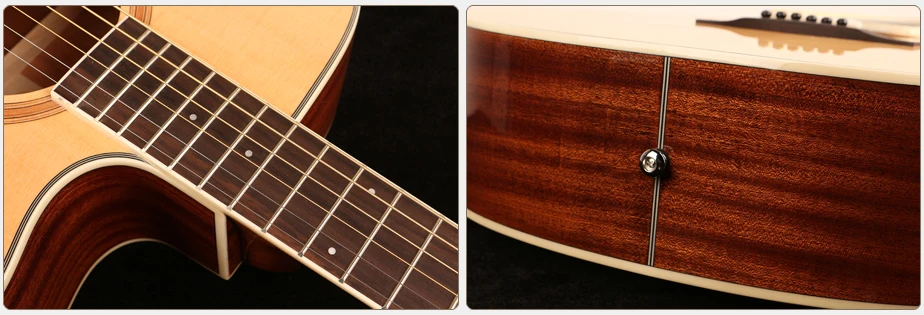 Китайский музыкальный инструмент Восточная вишневая Акустическая гитара Профессиональная Гитара из массива дерева