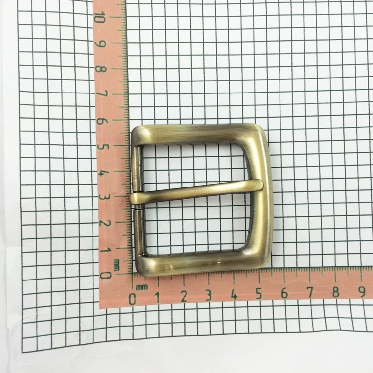 Factory supply high quality wholesale custom brass brush belt pin buckle for leather belt