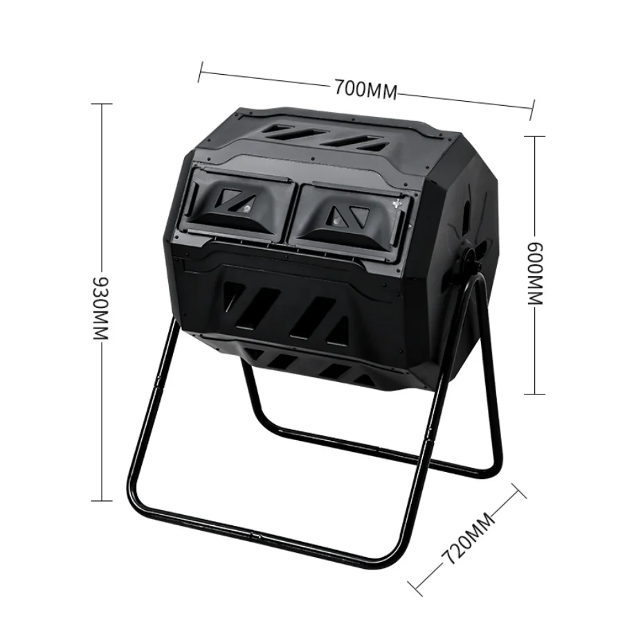 Garden Compost Bin from BPA Free Dual Rotating Outdoor Composting Tumbler 43 Gal