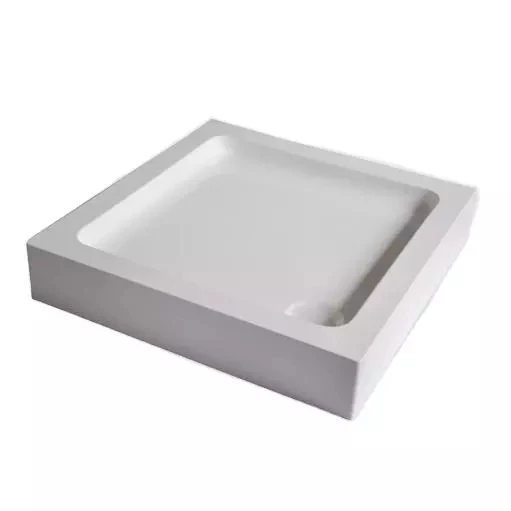 High quality products Modern high end white 80*80 cm poly acrylic shower base rectangle