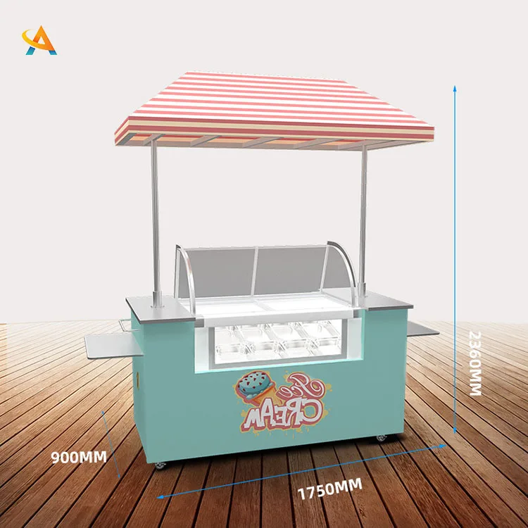 Новый дизайн 2021 итальянский Gelato bike мороженое уличная мобильная витрина для мороженого морозильные камеры торговая тележка
