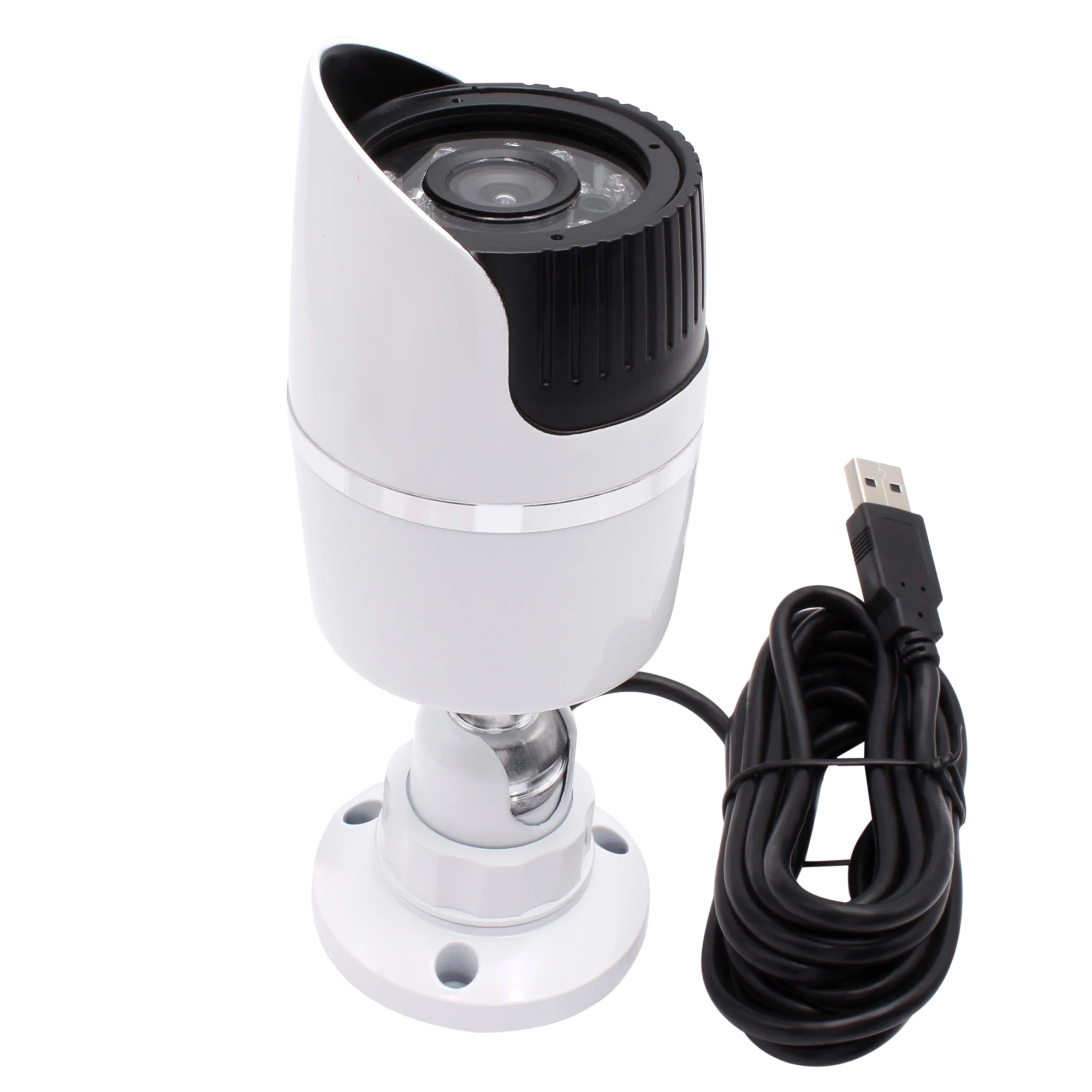 ELP Waterproof USB Webcam 5MP Outdoor CCTV Security Video Camera IR Leds Infrared Night Vision Bullet Camera USB