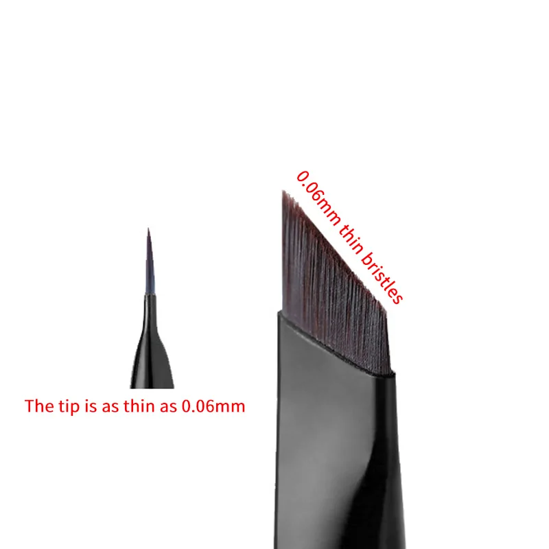 Feiyan Wholesale Custom Single Flat Eyeliner Makeup Brush Professional Cosmetics High Synthetic End Hair Eyebrow Definer Brushes