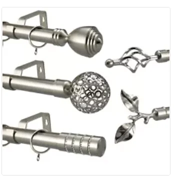 Hot sell brass curtain rod with finials and accessories China extendable curtain pole