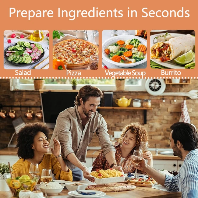 5 In 1 Kitchen 250w DC Low Noise Electric Vegetable Electric Slicer Shredder Salad Maker