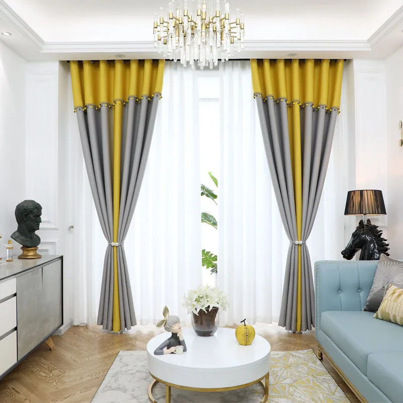 Двусторонняя Затемняющая ткань из хлопка и льна для гостиной спальни