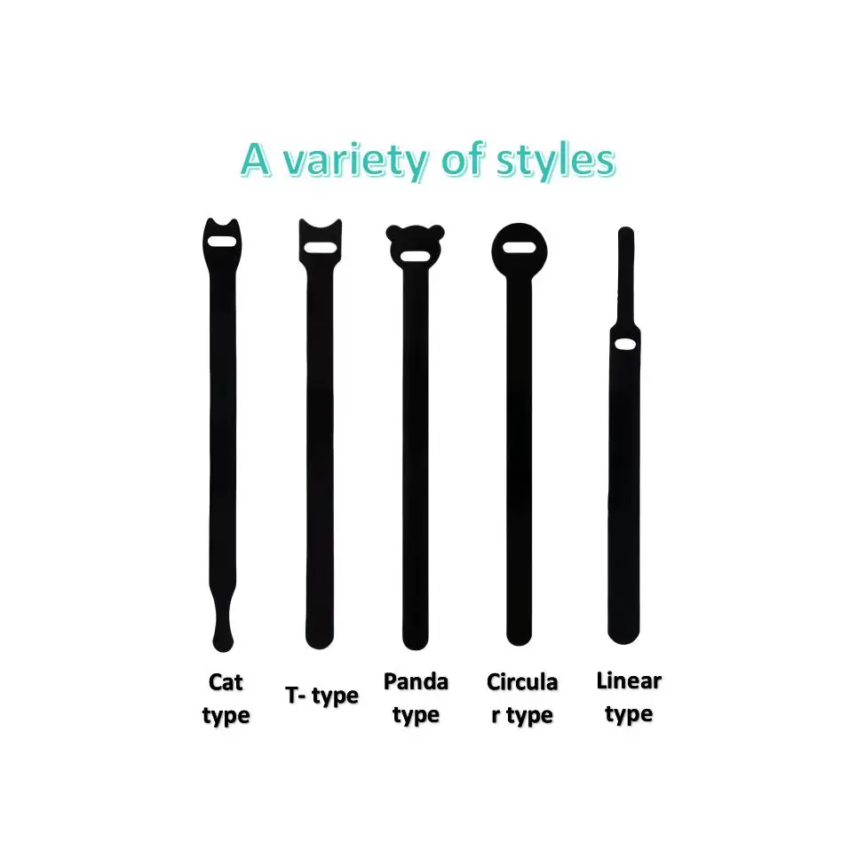 Double Sided Reusable Straps Cord Management Hook and Loop Velcroes Cable Ties