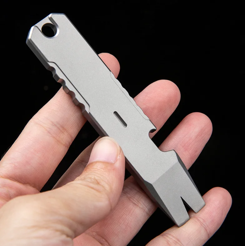 Multifunctional Portable Outdoor Emergency Tool Mini Crowbar Titanium Alloy EDC Pry Bar