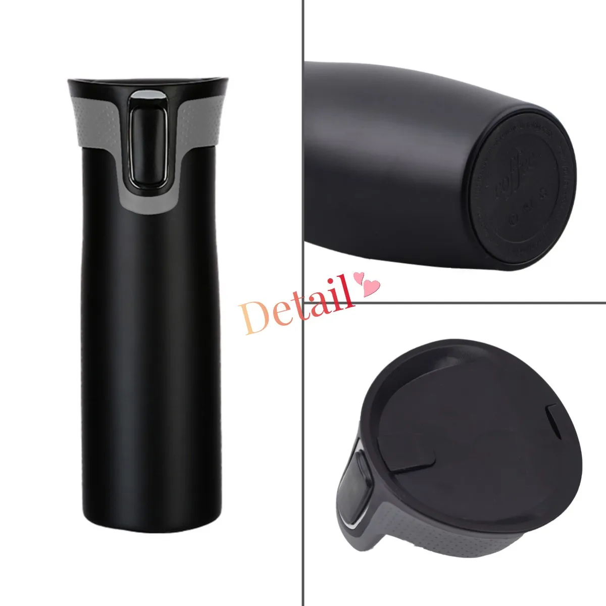 550ml One Button Switch Tumbler With Flip Top Lid Stainless Steel Vacuum Insulated Loop Travel Coffee Mugs