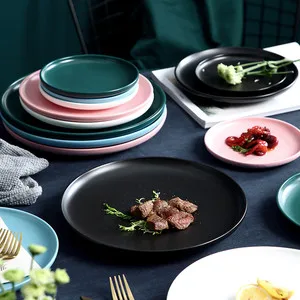 Custom Porcelain Dinner Set of Plates for Restaurant Hotel Fine Porcelain Dinner Set