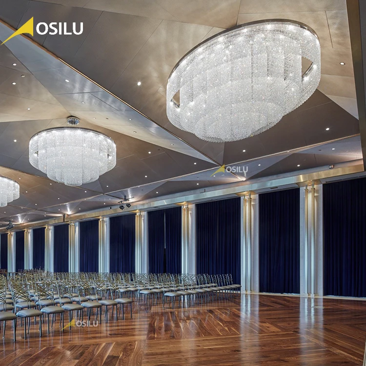 2022 New style K9 crystal High-Grade Hall Hotel Lobby Decoration Lighting Luxury Large Custom Made Crystal Chandelier