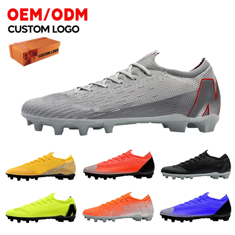 Custom High Quality Original Breathable High Ankle Sport Turf SG  Soccer Boots Football Shoes Soccer Cleats For Mens