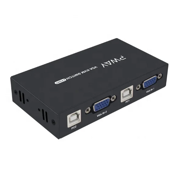 
New Arrival 2 Port USB KVM Switch Box 2 in 1 Out Manual Switcher with USB Cables for Computer 