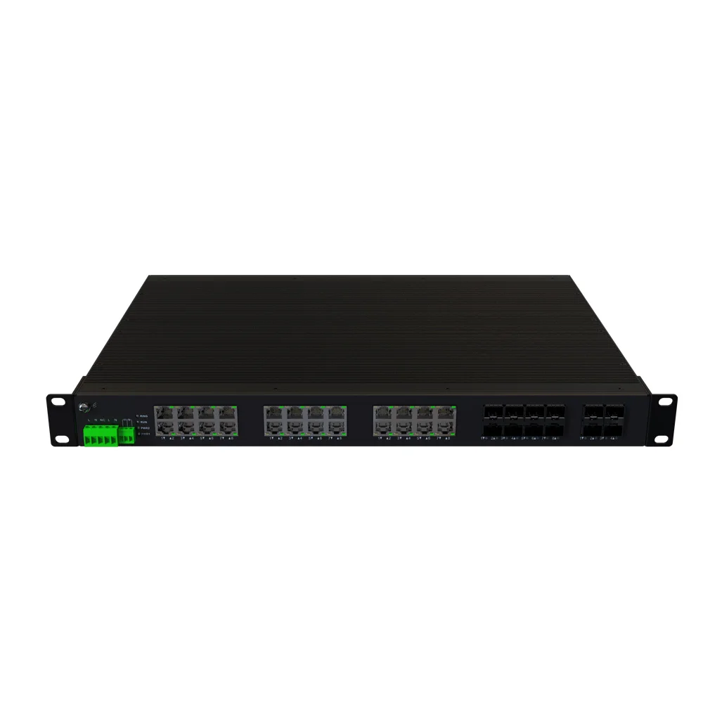 85-265VAC 8 1000M 250W Poe+ RJ45 24 SFP 36 Ports L3 Industrial Ethernet Network POE Switch
