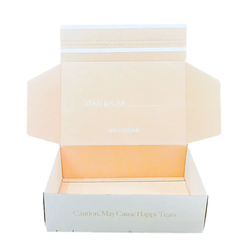 New arrival pink color customized size corrugated mailer paper gift box