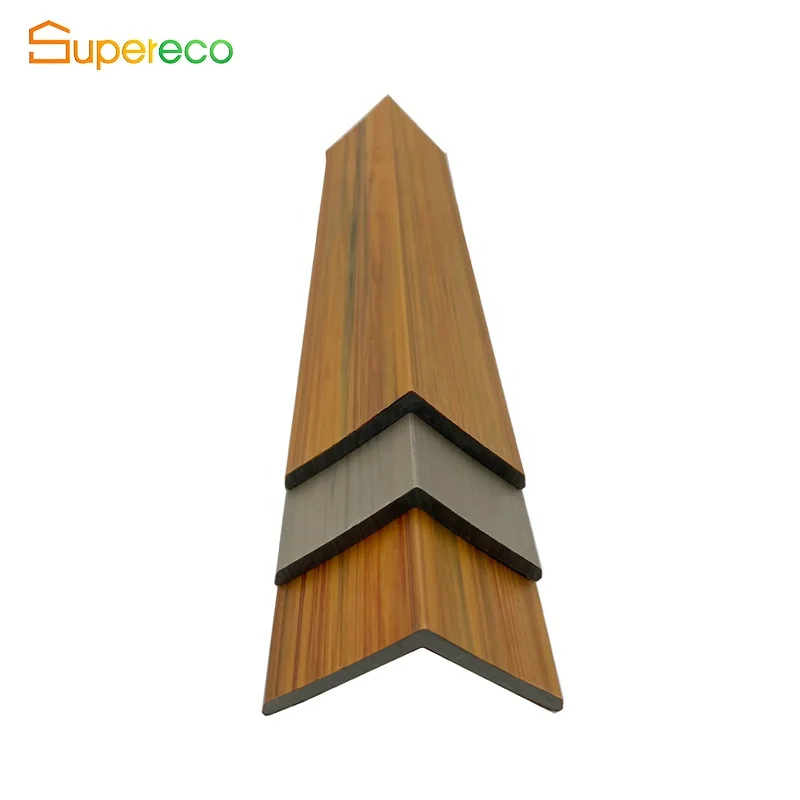 Wood plastic composite decking flooring L corner60*60mm outdoor WPC decking edge cover for end cover L corner for wall panel