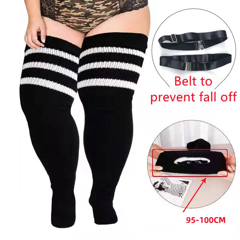new special fat ladies adult over-the-knee long tube cotton socks super long extra thick thigh socks