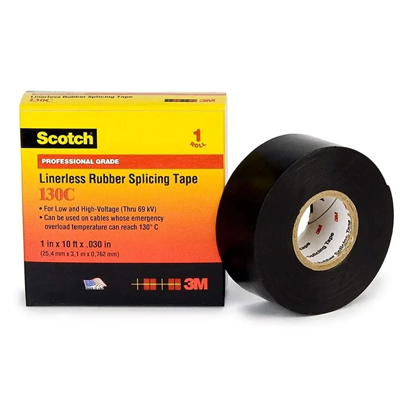 Excellent Thermal Dissipation Linerless Rubber Splicing Tape 130C for Terminating Wires and Cables