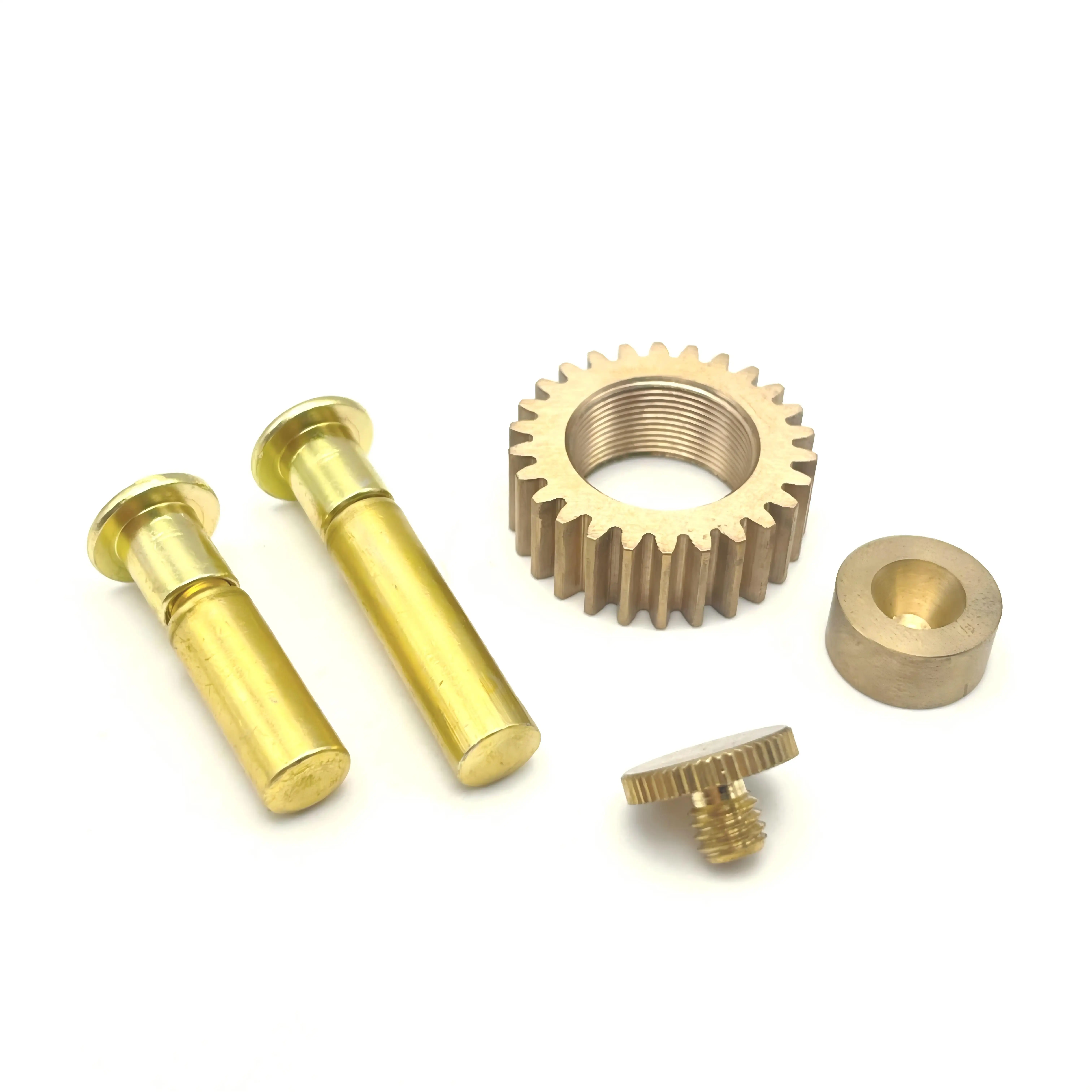 High Precision CNC Machining Brass Worm Gear Double Spur Gear Double Gear Wheel  Aluminum Metal brass cnc machining parts