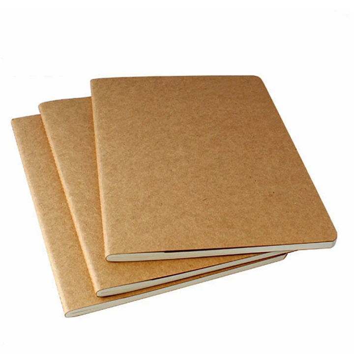 Custom Printing Kraft Paper A5 Note Books Softcover Journal Planner Kraft Notebook