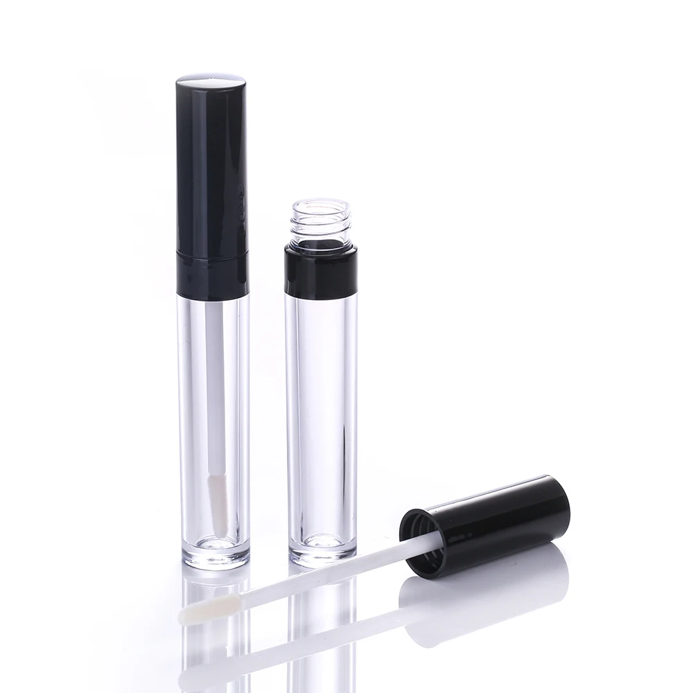 Custom Round Cute Lip Gloss Bottle 5ml Empty Lip Gloss Tubes 5 ml With Band