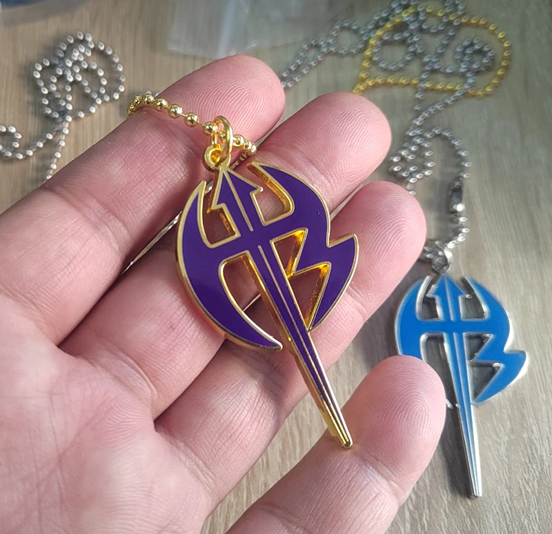 Purple silver with Chain Hardy Boyz Matt Jeff Hardy Pendant Necklace