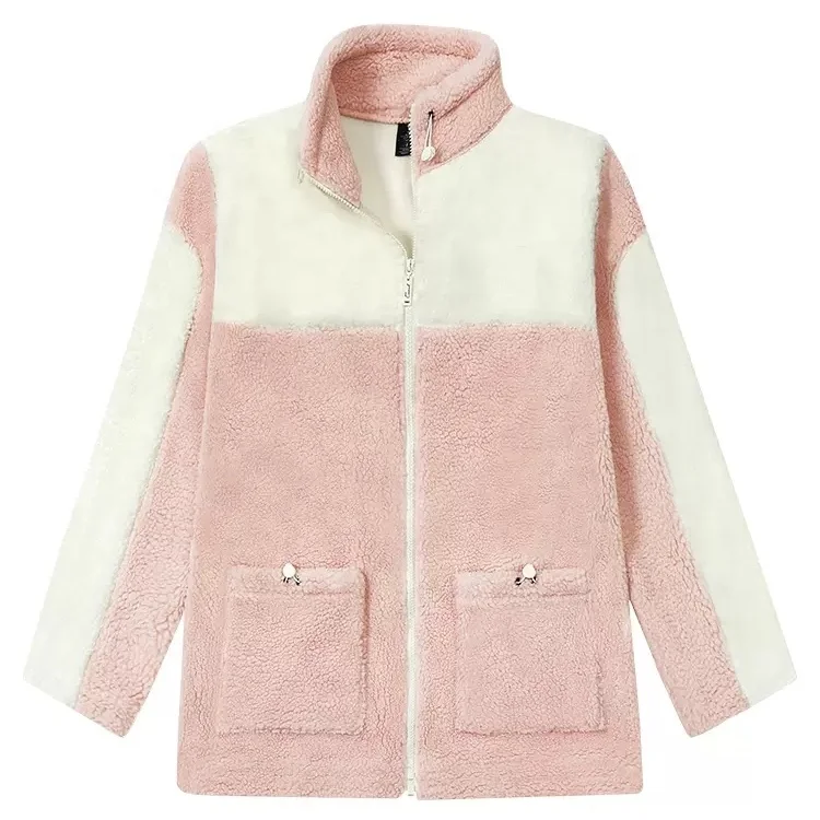 Outdoor jacket fleece jacket for women autumn winter thickened warm sherpa fleece