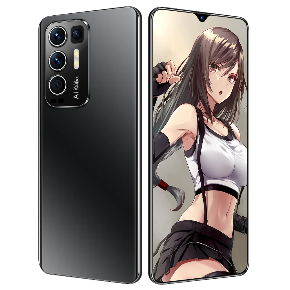 Wholesale 6.7 inch Big Screen Phone smart cellphone 12+256GB Smart mobail Cheap Android Mobile Phones 32MP Quad Camera phones