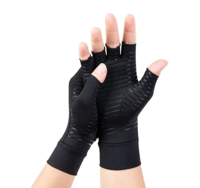 Fingerless Open Finger Anti-Slip Arthritis Hand Gloves, arthritis copper compression gloves, arthritis compression edema gloves