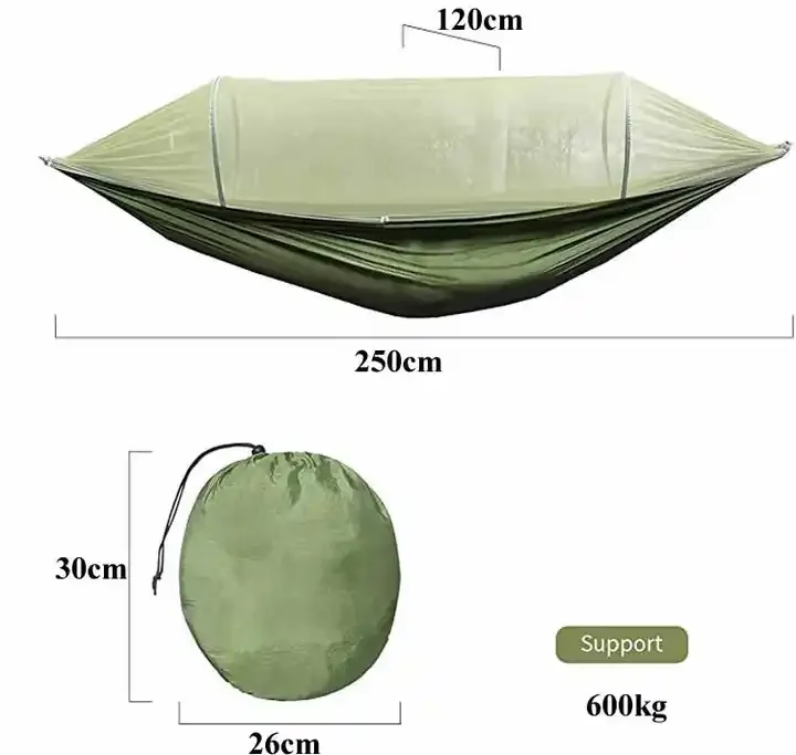 Factory Customized 210T Nylon Portable two person hammock,Portable Outdoor pattern hammocks hammock camping outdoor
