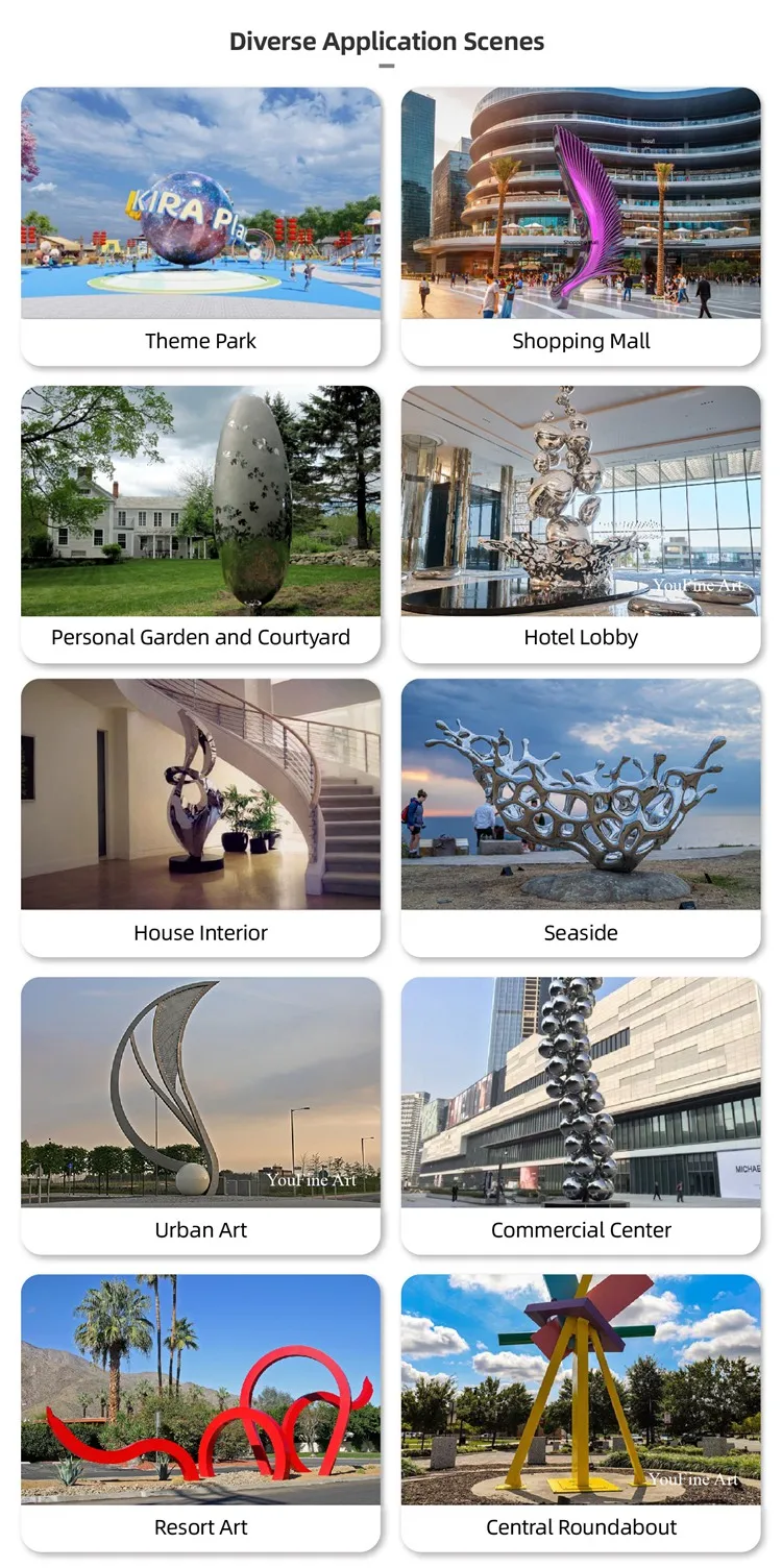 Stainless Steel sculpture Diverse Application Scenes