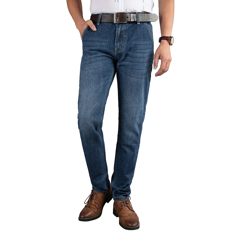 2023 Factory Wholesale Newest Style for Men Jeans Straight Leg Casual Pants and Color Fade Proof Feature Boyfriend Trousers