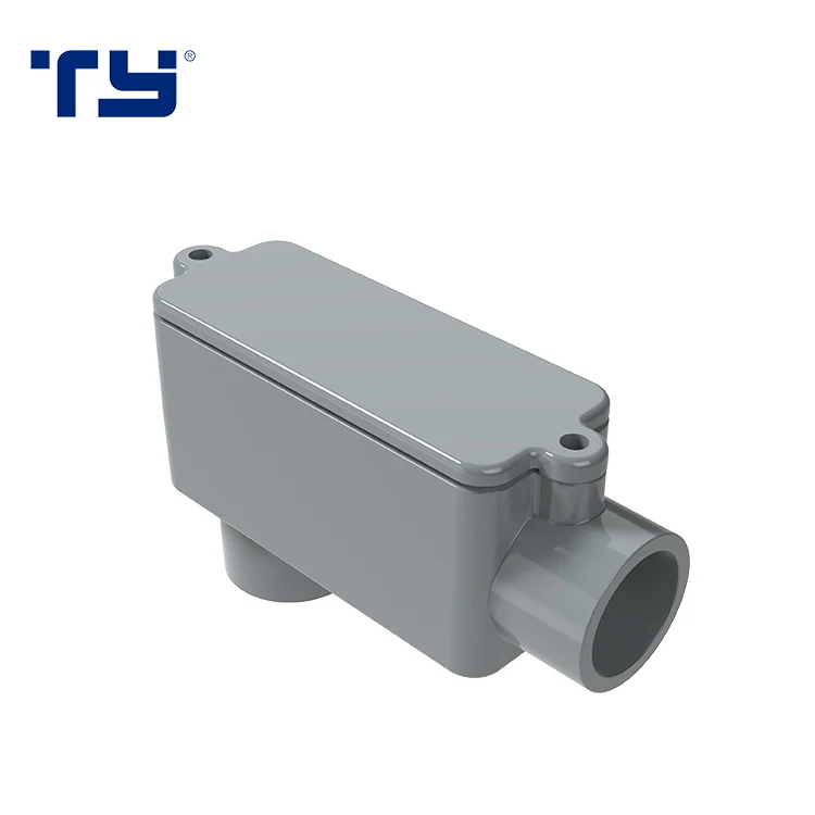 PVC UPVC grey Electrical ETL certificated junction box conduit fittings