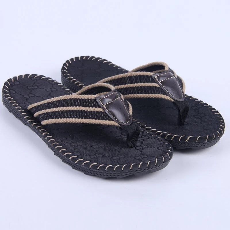 2019 new design summer anti slip flat flip flops for men beach cotton custom wholesale slippers
