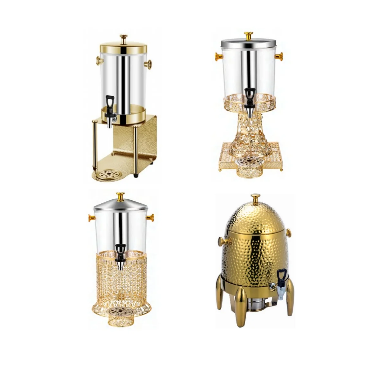 Luxury Stainless Steel Food Warmer Gold Hydraulic Cheffing Chafing Dishes for Buffet Catering Hotel & Restaurant Supplies