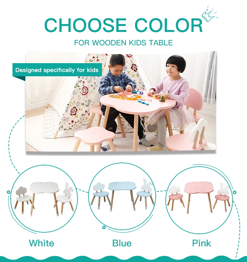 Montessori Kindergarten Furniture Set Kids Study Table Children Desk Preschool Baby Table and Chair Set