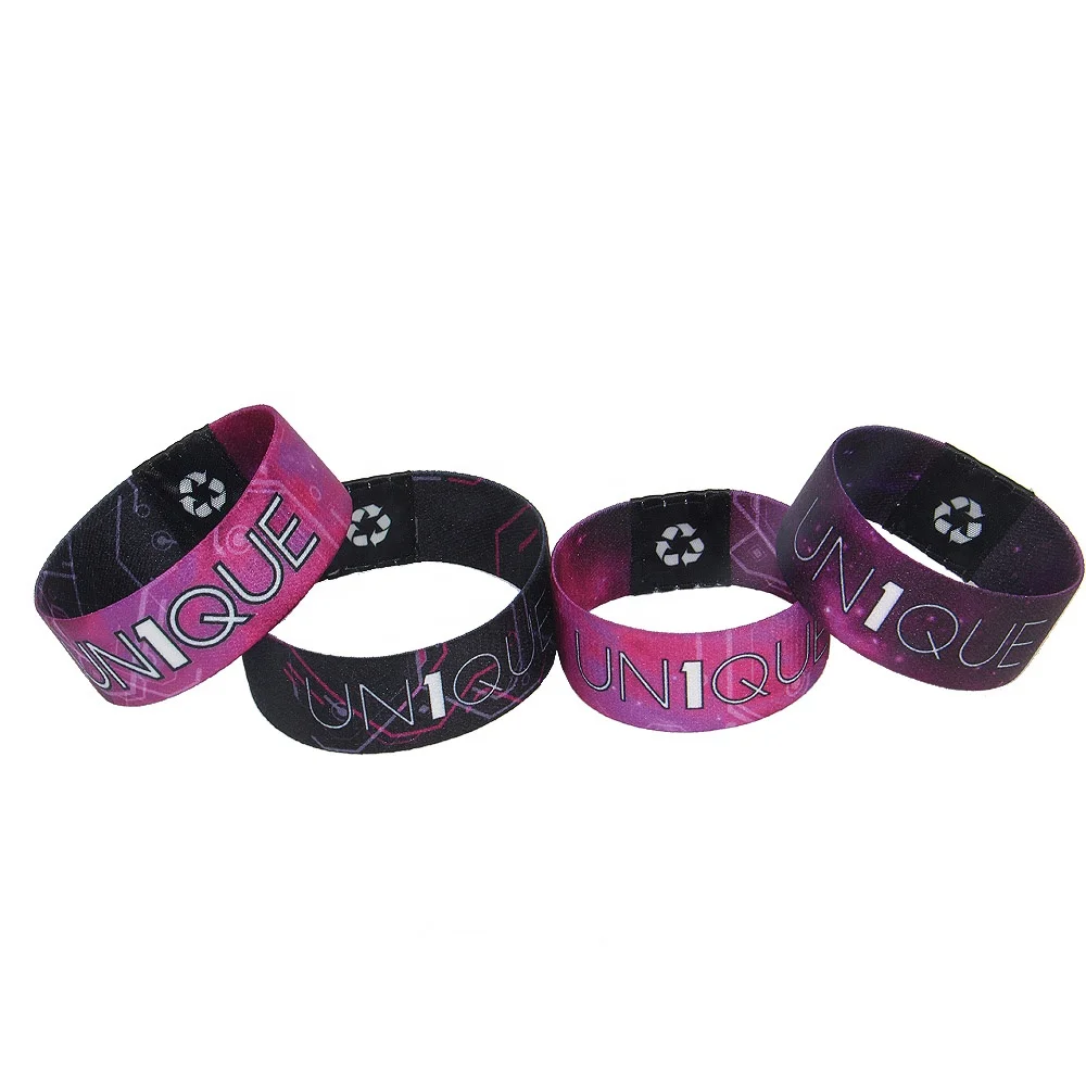 
2021 customize logo EXPO fabric bracelet elastic wristband for promotional 