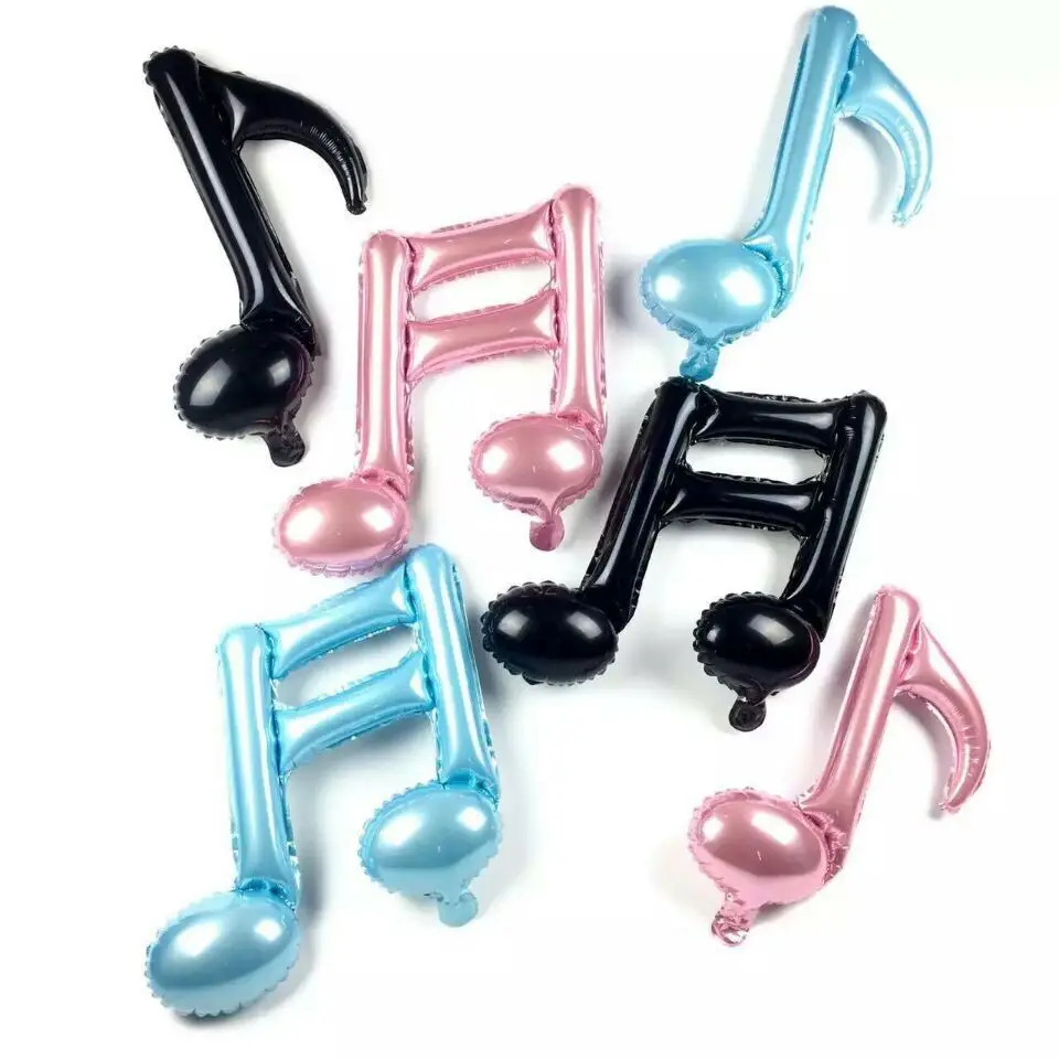 8 points 16 points music notation balloon notes aluminium foil balloon used for dispatching concert wedding decoration
