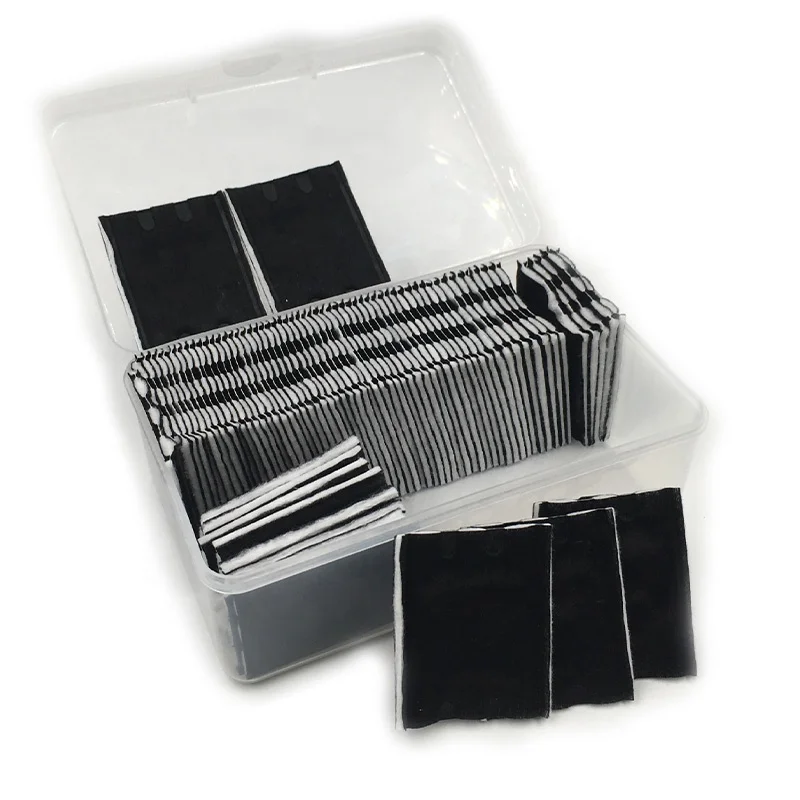 Трехслойные бамбуковые угольные волокна квадратные для снятия макияжа ватные диски бамбуковые угольные подушечки