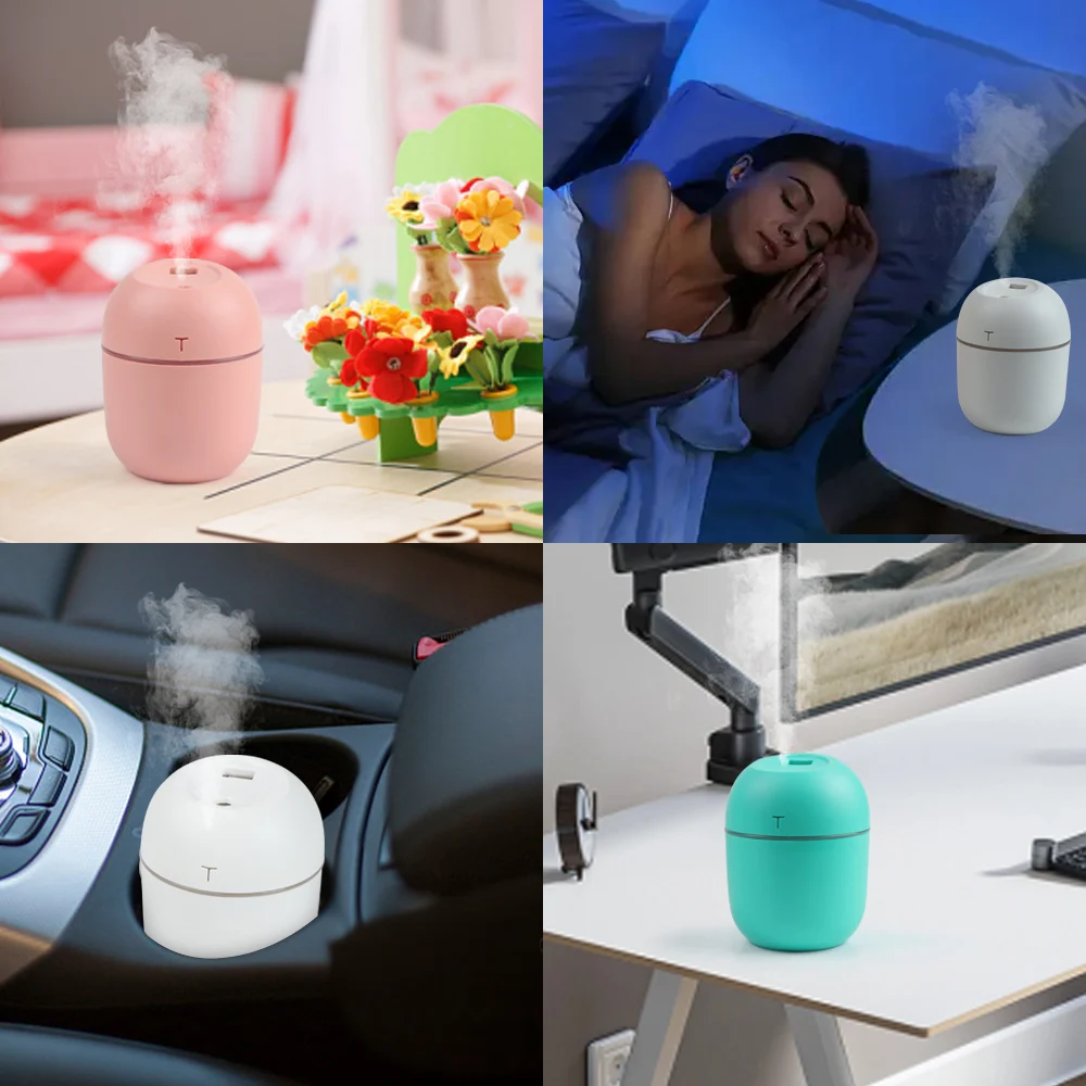 G02-0151  Factory Wholesale Portable Cute Cool Mist Personal Humidifier Mini 220ml Car Air Humidifier