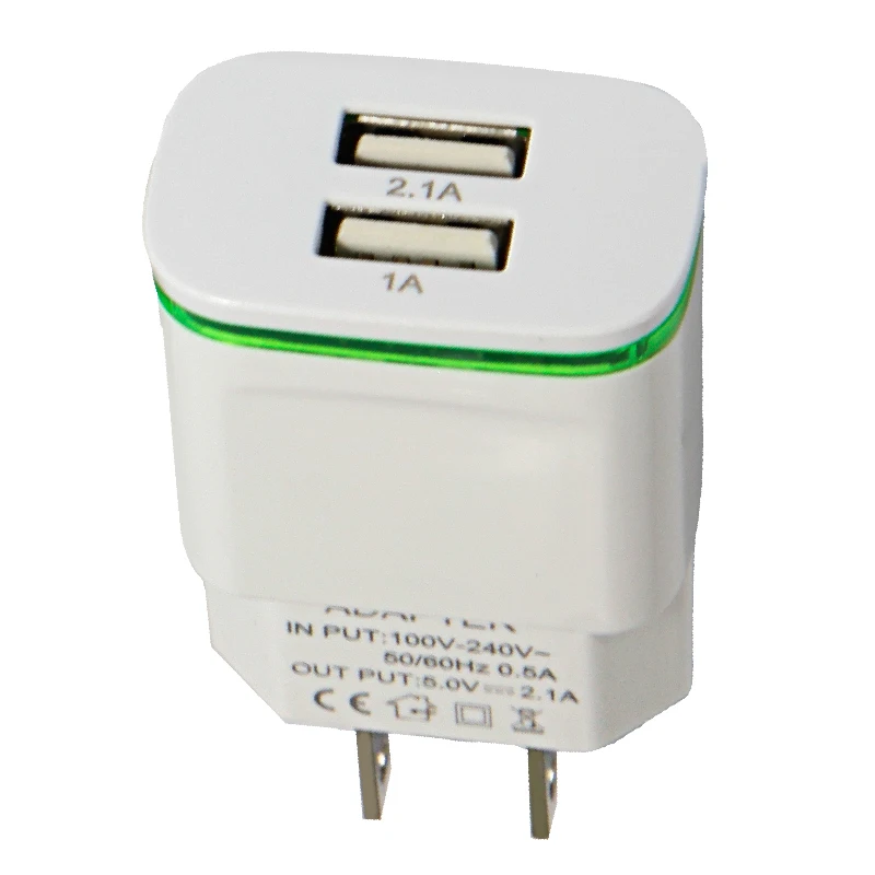 
Best seller amazon Free shipping Euro Plug or USA 2.1A home charger for mobile phone 