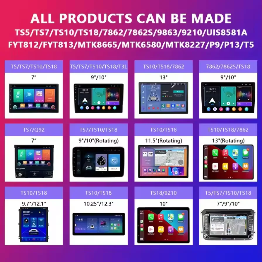 2 Din 9 10 Inch Car GPS Navigation System Touch Screen 2 Din Android Autoradios Car Radio Multimedia Video Player Car Stereo
