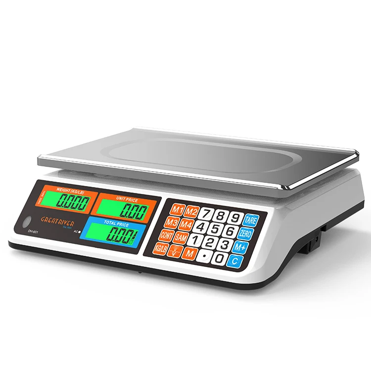 Digital Weight Scale Electronic Acs Price Computing Scales Digital Display ABS + Stainless Steel China 20kg 30kg White OEM 40kg