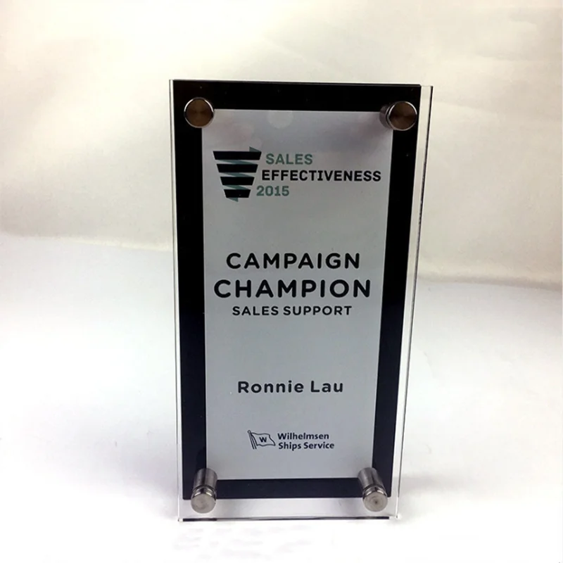 Manufacturer Clear Acrylic Trophy Awards Customized