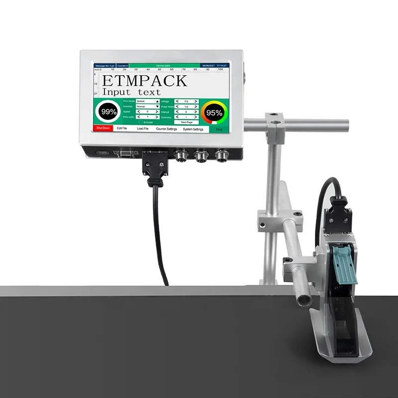 printing ink inkjet printer coder machine high resolution  tij date inkjet printer with 12.7mm and 25.4mm cartridge compatible