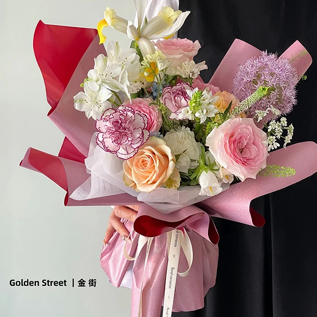 CALOR Shiny Flower Wrapping Paper Florist Gift Paper Bouquet Paper